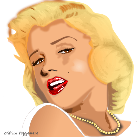 Silhouette Marilyn Monroe PNG Pinting & Drawing Image