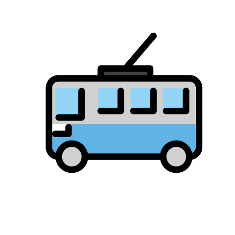 Royalty Free Trolleybus Cartoon Icon  PNG Transparent Background