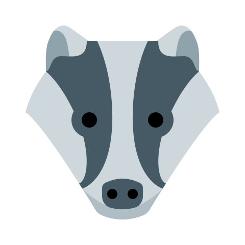 Black Animal head Badger With Transparent PNG Icon & Logo Free Download