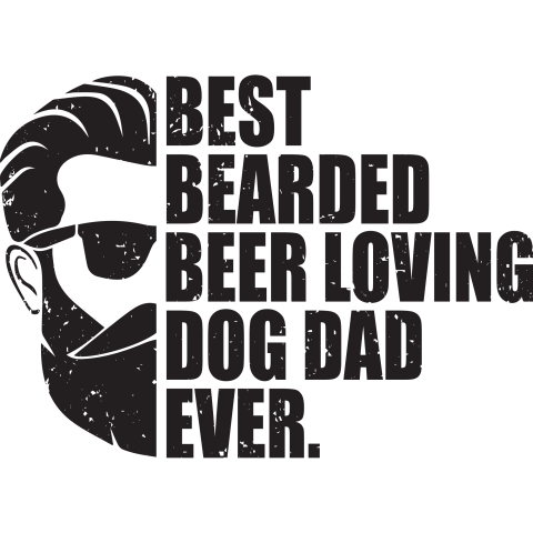 Best bearded beer loving dog PNG Free Download