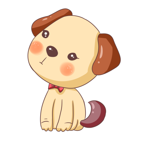 Cartoon puppy puppy hand drawn free Download png