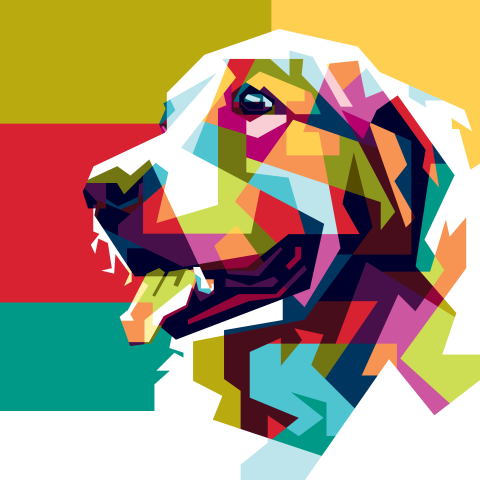 Colorful dog PNG free Download