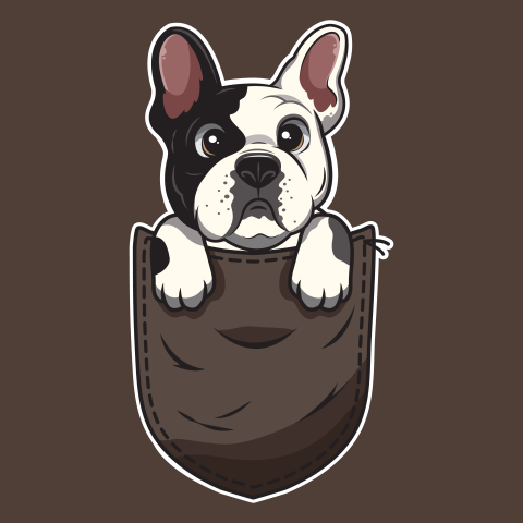 Cute cartoon dog in a PNG free download