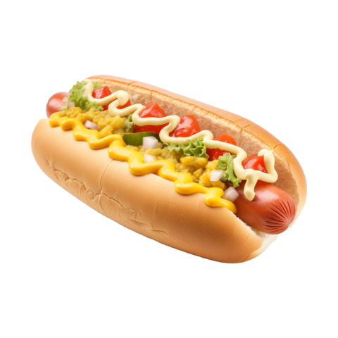 Hot dog grill with mustard Free PNG Dowload