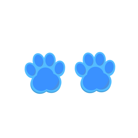 Vector cartoon blue dog paw PNG Free Download