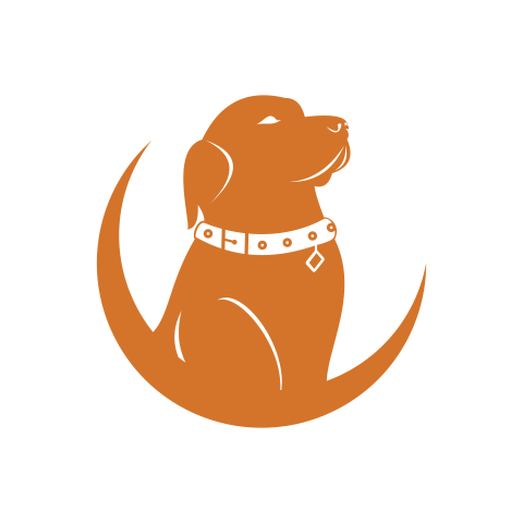 Dog moon logo PNG Free Image