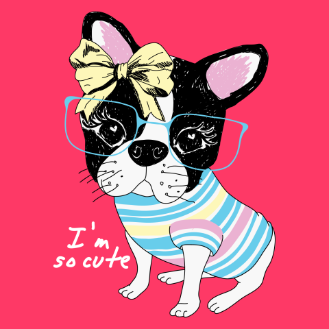 Hand drawn cute dog for Free Download PNG