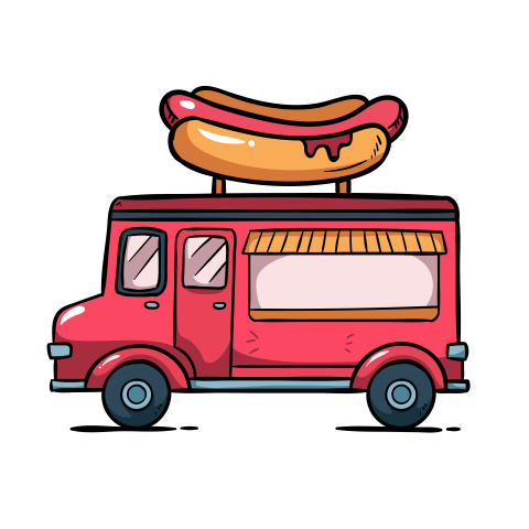Food truck hot dog sausage  Free Download PNG