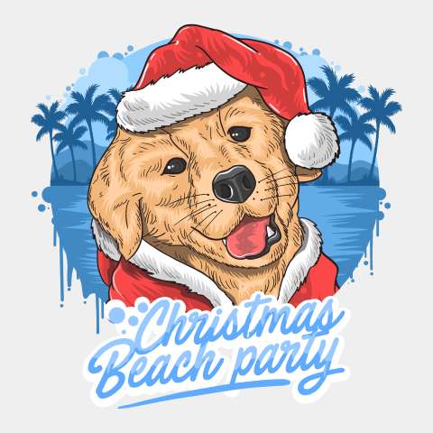 Christmas dog santa claus animal PNG Free Download