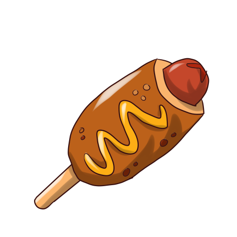 Cheese brushed hot dog stick PNG Free Download