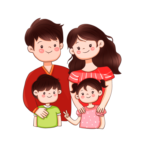 Family portrait happy family of Download Free PNG