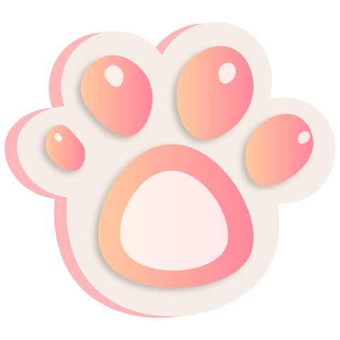 Flat cat paw png download PNG Free