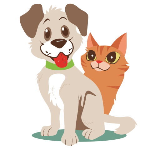 Lovely cute cat cute puppy PNG free Download