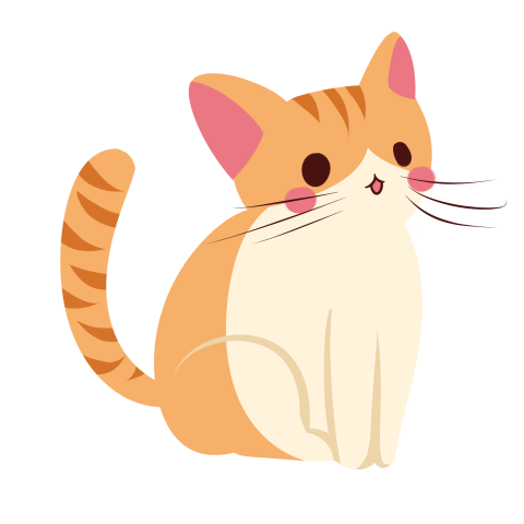 Yellow kitten cute little cat PNG Free Download