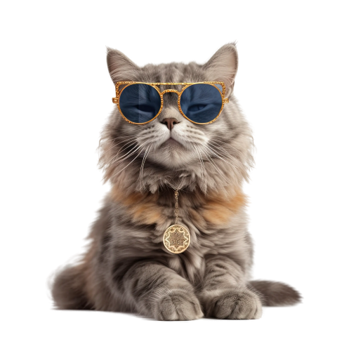 Funny cat sunglasses on isolated PNg Download