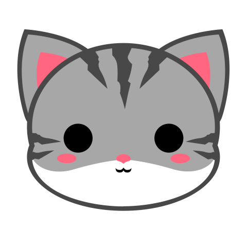 Cute grey tabby cat head PNG Free Download