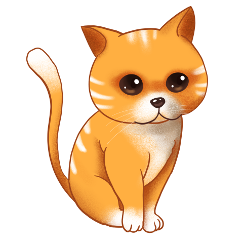 Cute cartoon cat PNG Download Free
