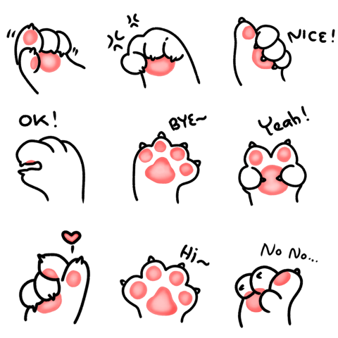 Cute cat paws icon Free PNG