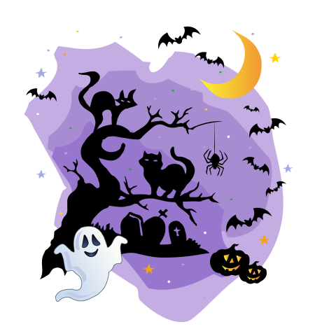 Halloween white ghost pumpkin light PNG Free Download