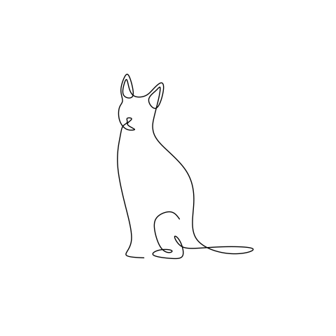 Continuous line drawing of minimalist Free PNG download