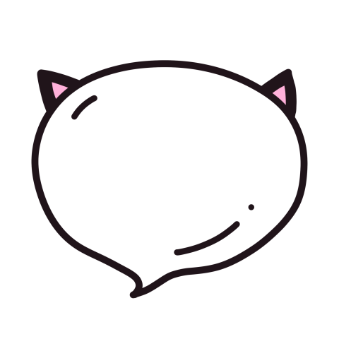 Cute cat ears chat bubble Free PNG download