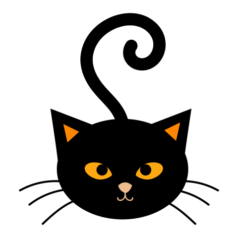 Cute cat vector for halloween Free PNG Download