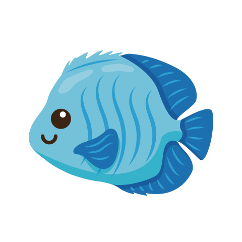 Blue pretty goldfish ornamental fish PNG free Download