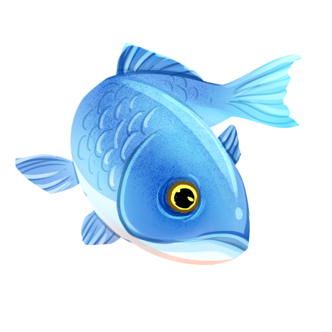 Cartoon fresh fish design forPNG free Download
