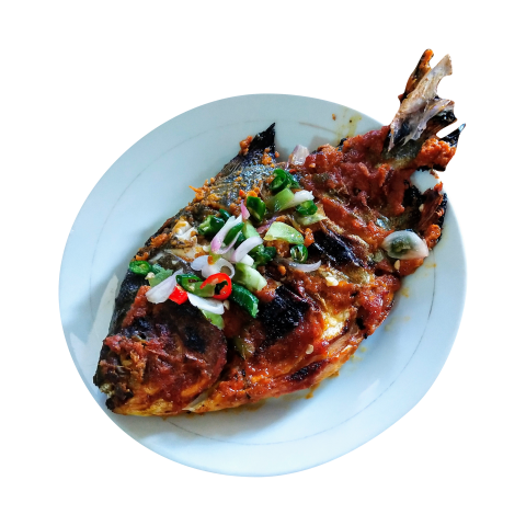 Spicy grilled fish PNG Free Download