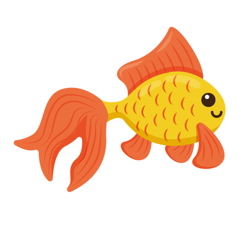 Goldfish ornamental fish through cartoon PNG Download