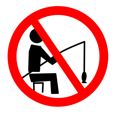 No fishing warning sign illustration Free PNG Download