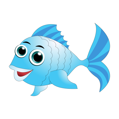Blue fish cartoon image clipart Free Download PNG