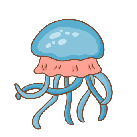 Lovely marine life jellyfish marine Free Download PNG