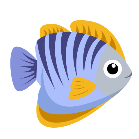 Sea fish creatures on white PNG free Download