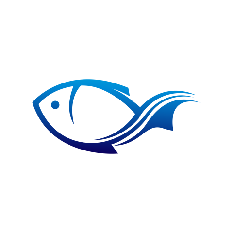 Beautiful modern fish logo PNg Free Download