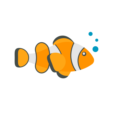 Warm color ocean cartoon fish Free Download