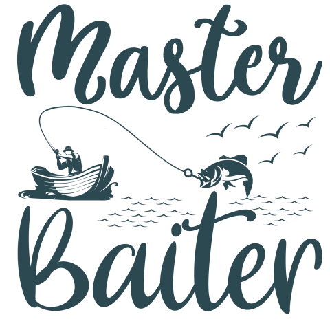Master baiter fishing t shirt design PNG Free Download