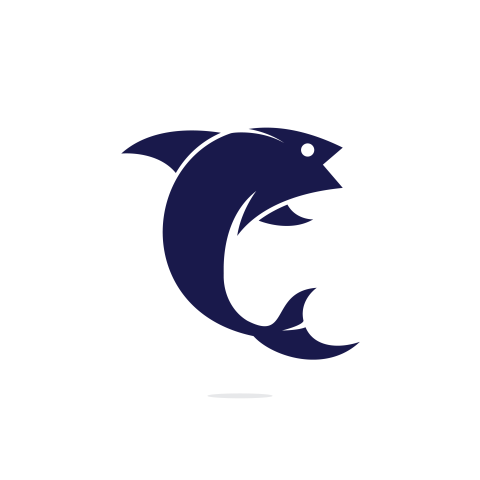 Fish vector logo design fishing PNG download
