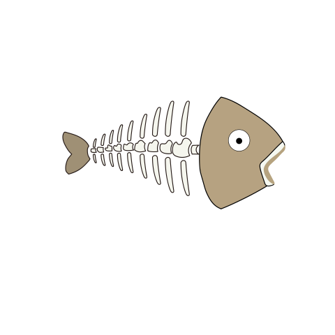 Light brown vector cartoon fish PNG Free Download