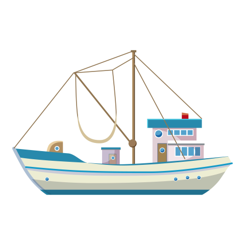 Fishing boat icon cartoon style Free PNG