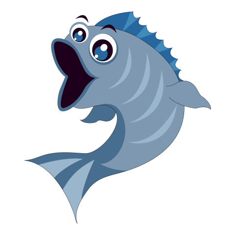 A fish with exaggerated expression Free PNG