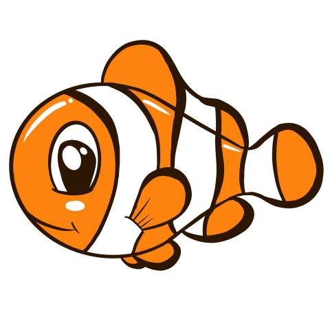 Clown fish cartoon PNG Free Downlad