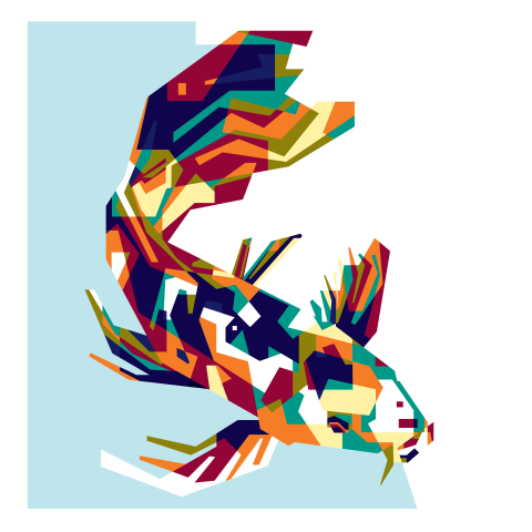 Colorful koi fish PNG Free Download