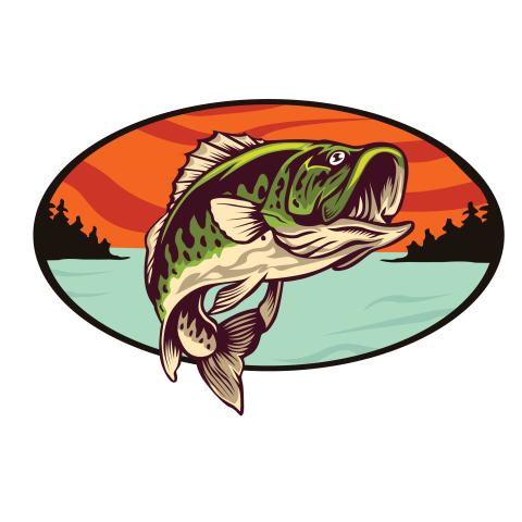 Fishing logo illustration art PNG Download