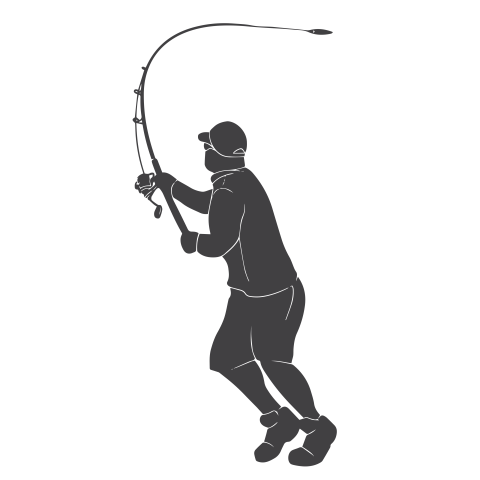 Fishing silhouette PNG Download