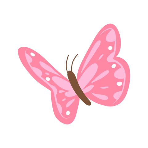 Pink flying butterfly Free png Download