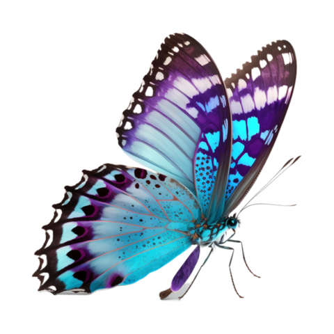 Dancing butterfly gradient butterfly Free PNG Download