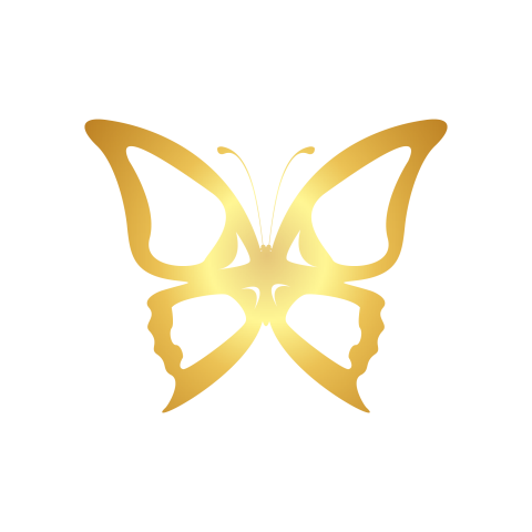 Golden butterfly insect PNG Free Download