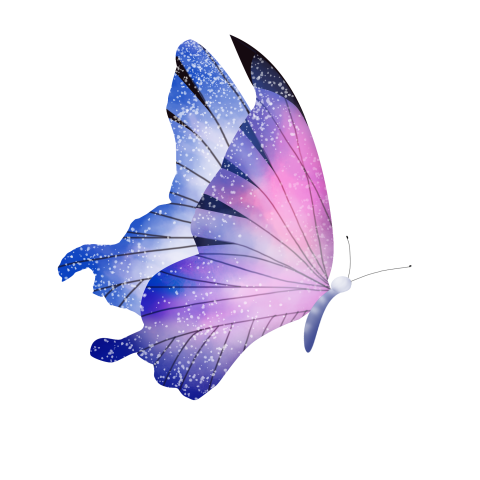Butterfly purple red wings ink PNG Free Download
