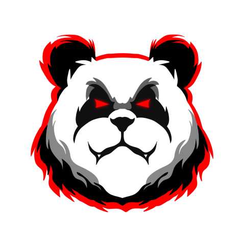 Panda head gaming logo PNG Download